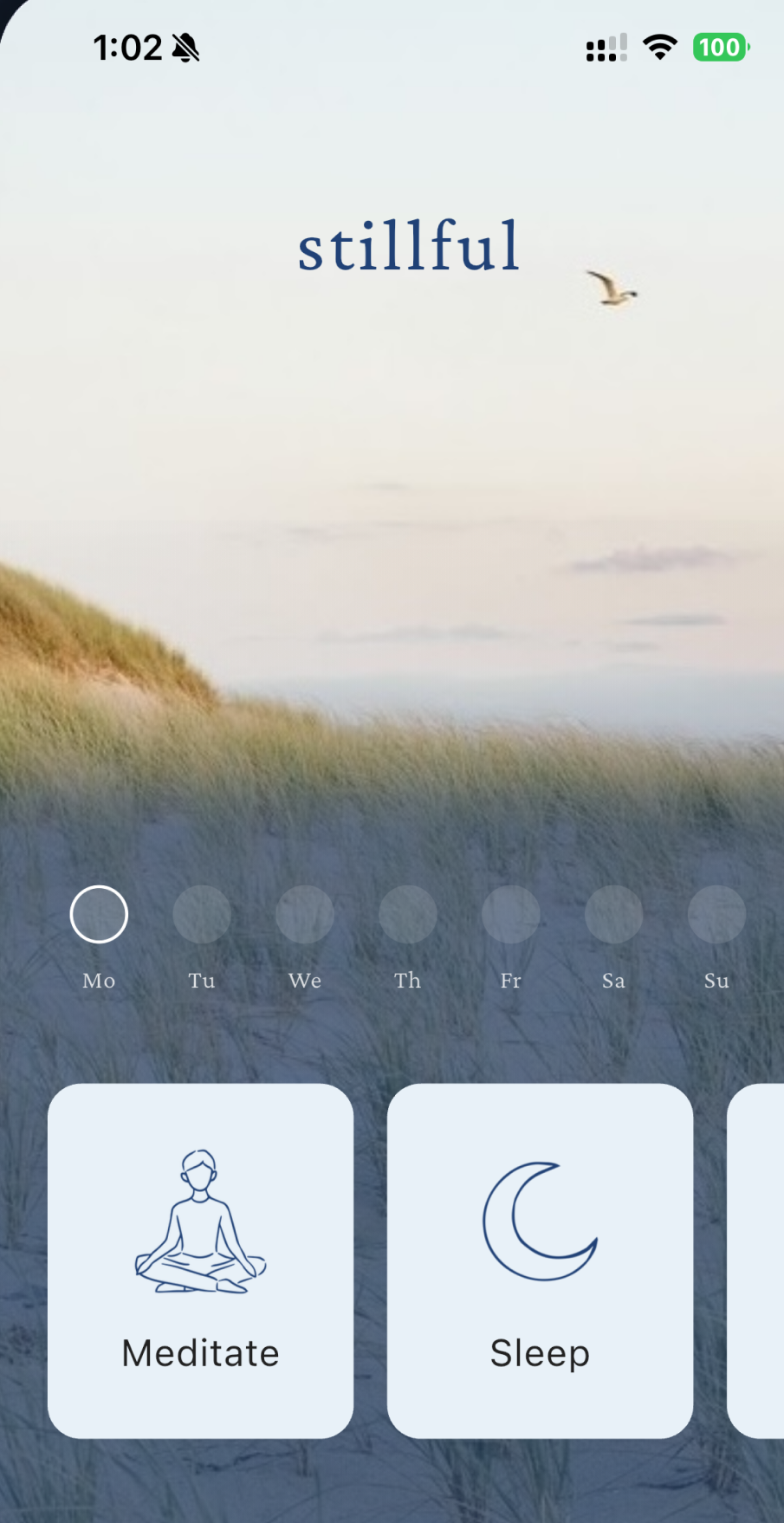 The stillful home screen